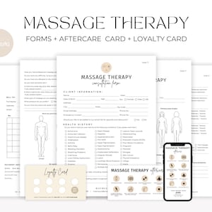 Massage Therapy Forms | Massage Consent | Esthetician Templates | Massage Consultation Form | SOAP Notes | Massage Consultation | Spa Forms
