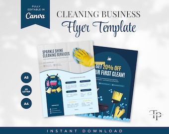 Cleaning Business Flyer Template, Printable Cleaning Services Flyer, House Office Cleaning Services Business Flyer Marketing, Flyer Template