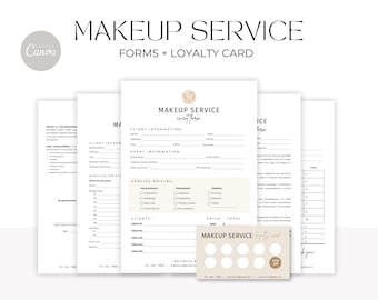 Makeup Artist Contract Template | Makeup Contract Agreement | Bridal Makeup Contract | MUA Contract | Makeup Service Form Bundle | CANVA