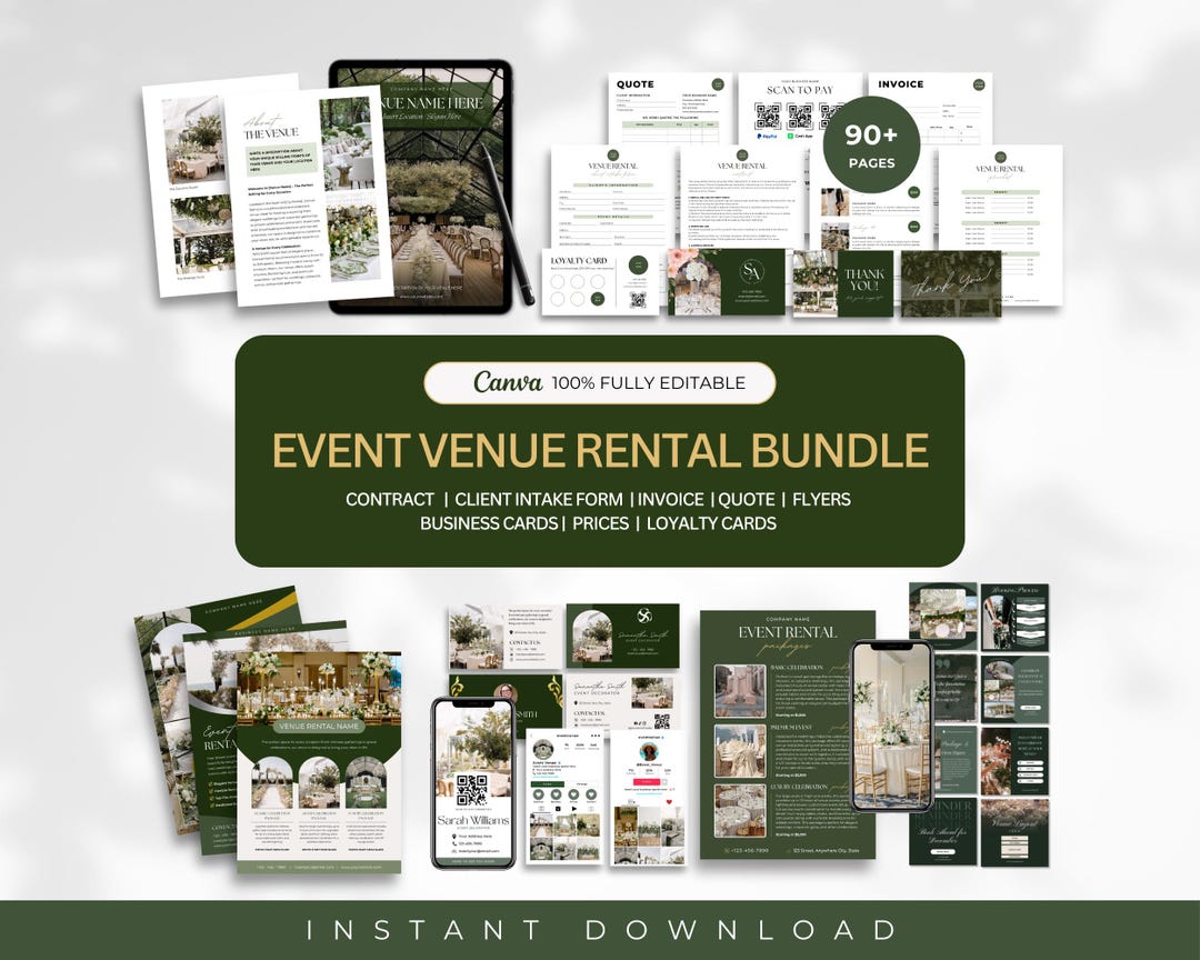 Hosting Event Form Sample Event Venue Rental Forms Bundle, Wedding Venue Form Templates, Event ...