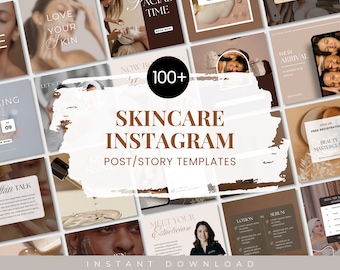 Skincare Instagram Templates, Esthetician Instagram Template, Skincare Social Media Posts, Skincare Bundle, Skincare Coach, Skincare Post