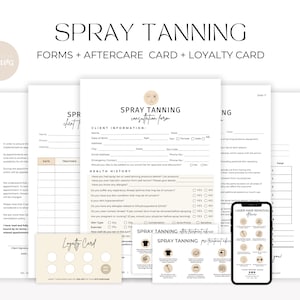 Formulaire d'autorisation de bronzage en spray, Autorisation de bronzage, Formulaires pour salon de bronzage, Bronzage en spray modifiable, Cartes d'entretien après bronzage en spray, Autorisation d'une esthéticienne, Formulaires de spa