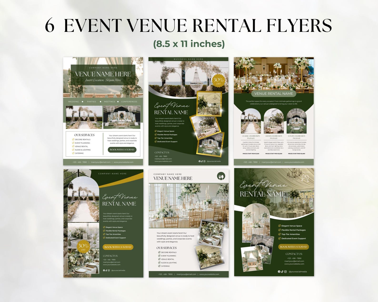 Event Venue Rental Flyer Template, Rental Flyers, Venue Rental, Venue ...