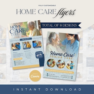 8 Designs Homecare Flyer Template, Family Care Service Flyer, Home Care Service Business, Home Care Branding Template Caregivers Senior Care