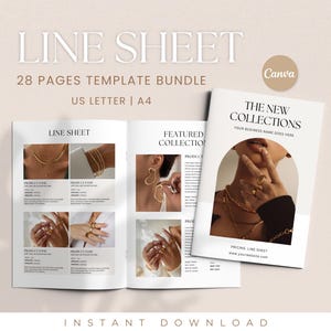 Line Sheet for Wholesale, Editable Line Sheet, Wholesale Catalogue, Services Guide, Product Sales, Price List Template, Canva Linesheet