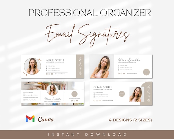 Professional Organizer Email Signature Templates, Professional Home Organizer Business, Professional Organizer Marketing, Email Signature
