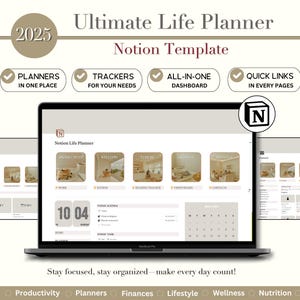 Ultimate Notion Planner Pre-made Template, The Ultimate Notion Planner, Notion Planner, Life Notion Planner, Aesthetic Notion Planner