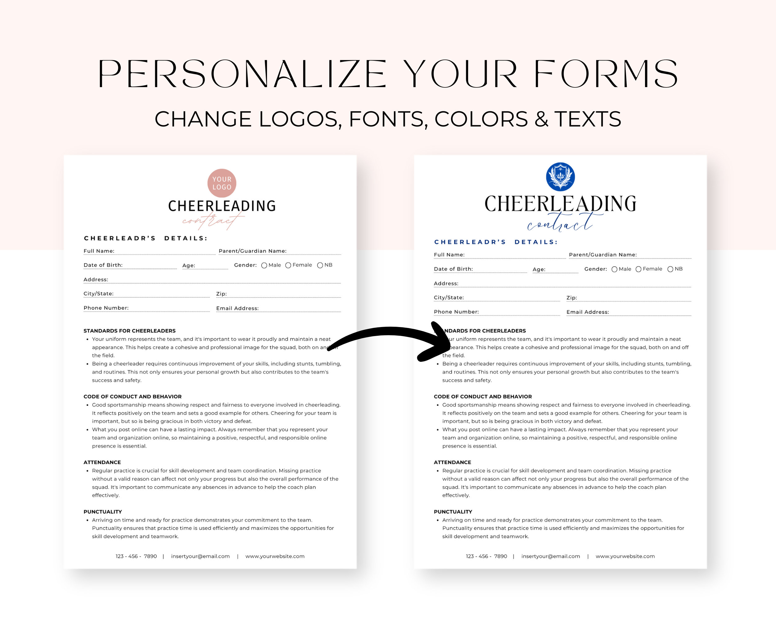Cheerleading Contract Template, Cheerleading Tryouts Flyer, Coaching Cheerleading Contract Template, Cheerleading Tryouts Flyer, Coaching