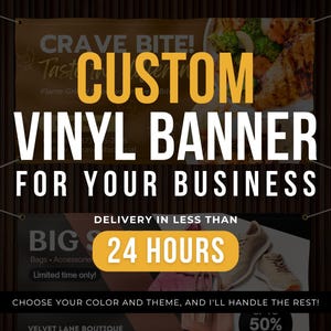 Hire A Designer, Custom Banner Design, Personalized Event or Business Banner, Printable Digital Vinyl Sign, Custom Text & Colors