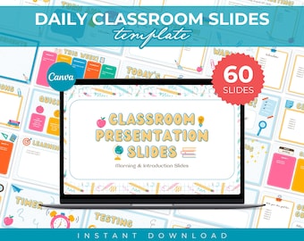 Classroom Presentation Slides, Teacher Classroom Presentation, Cute Colorful Classroom Slides, Education Slides For Teachers & Students