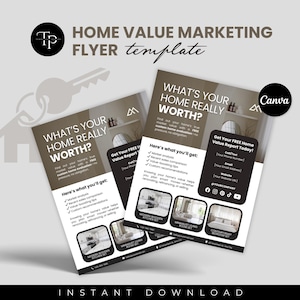 Folleto de marketing de valor de viviendas inmobiliarias, agente inmobiliario, folleto de valor de compra y venta de viviendas, folleto de marketing inmobiliario, imán de clientes potenciales, CMA