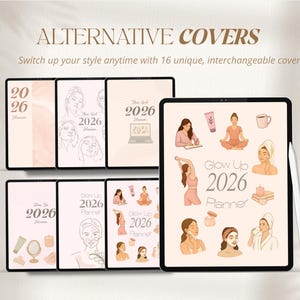 Glow Up Planner 2026, Planificateur de soins personnels, Planificateur esthétique, Planificateur de bien-être, Bien-être, Productivité image 6