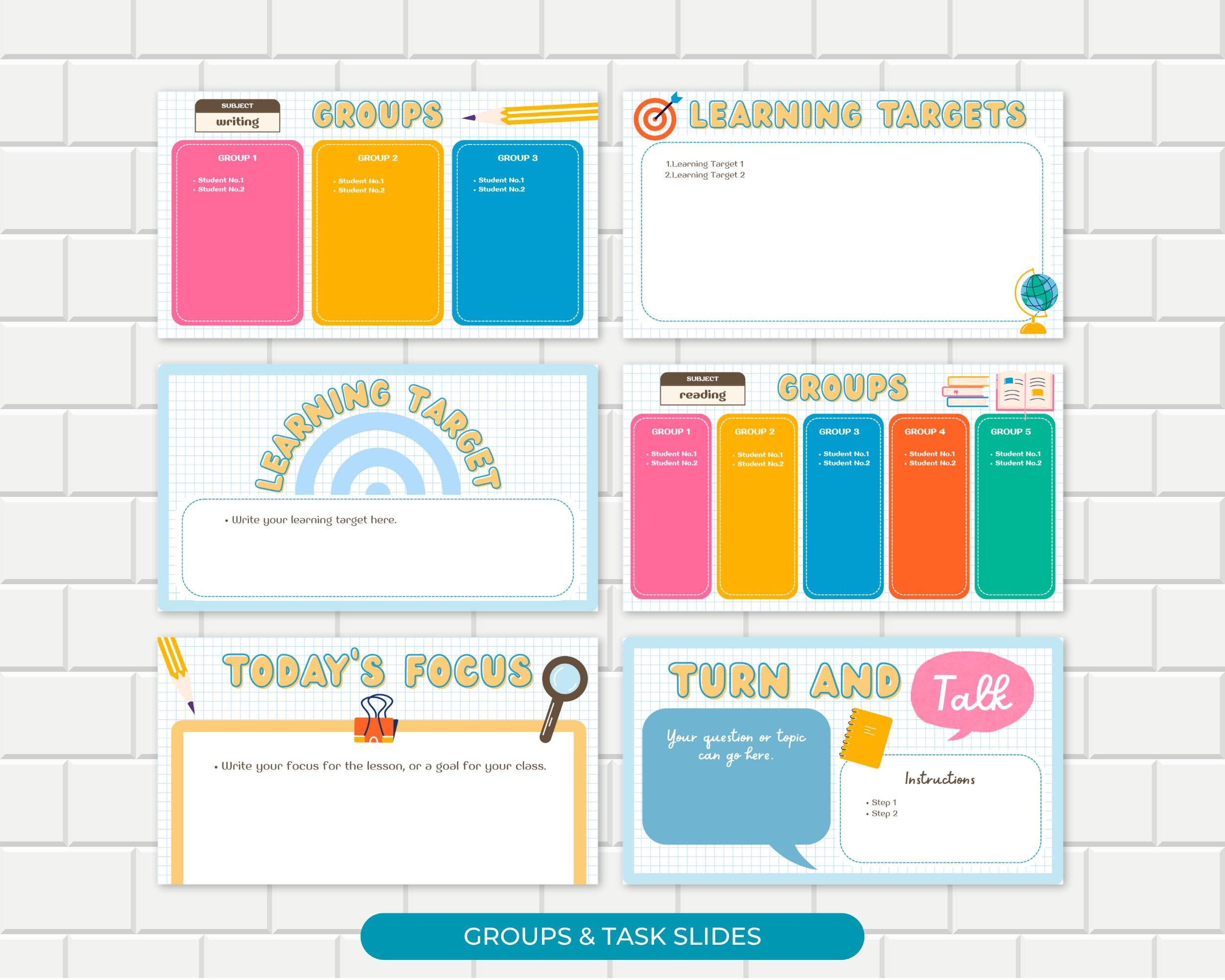 Classroom Daily Slides, Class Slide Deck, School Teacher Powerpoint ...