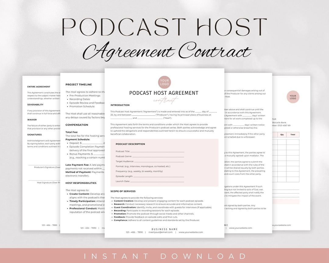 Podcast Host Agreement Template Collaborations Professional Episode Podcast Host Agreement Template Collaborations Professional Episode
