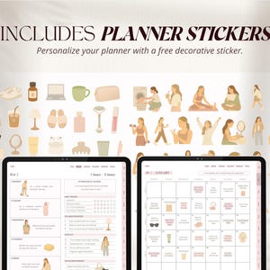 Glow Up Planner 2026, Planificateur de soins personnels, Planificateur esthétique, Planificateur de bien-être, Bien-être, Productivité image 8