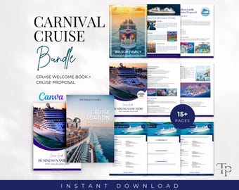 Carnival Cruise Travel Agent Itinerary, Travel Template, Travel Agent, Travel Agency, Travel Agent Template, Cruise Template, Canva Editable