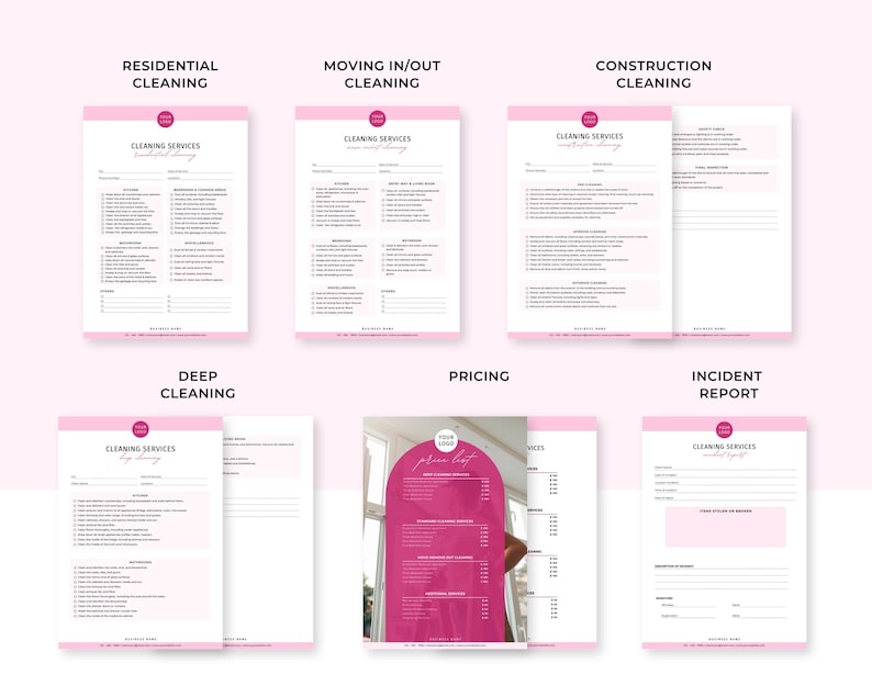 Komplettpaket für Reinigungsunternehmen, Reinigungsformulare, Logo, Servicevertrag, Flyer für Reinigungsunternehmen, Visitenkarten für Reinigungsunternehmen, Social-Media-Kanäle für Reinigungsunternehmen Bild 6