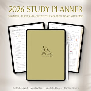 Digitaler Studentenplaner für iPad, Akademische Planer, Studienplaner, College Schulplaner, GoodNotes, Notability