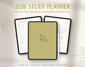 Digital Student Planner for iPad, Academic Planner, Study Planner, College School Planner, GoodNotes, Notability