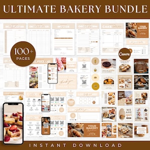 Bäckerei Business Start Kit, Kuchen Branding Kit, Bäckerei Geschäftsformen, Backbestellschein, Backrechnung, Backvisitenkarten
