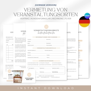 Englische Version Veranstaltungsort Mietform Bundle, Hochzeit Veranstaltungsort Vertragsvorlage, Veranstaltungszentrum-Services-Vereinbarung, Event Hosting Kundenaufnahme