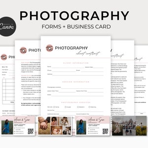 Photography Client Contract Template | Photography Forms | Client Agreement | Contract for Photographers | Canva Template