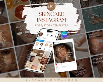 Plantilla de Instagram para el cuidado de la piel, plantilla de Instagram para esteticistas, dermatólogos, redes sociales sobre el cuidado de la piel, publicaciones sobre el cuidado de la piel, Instagram de belleza de lujo