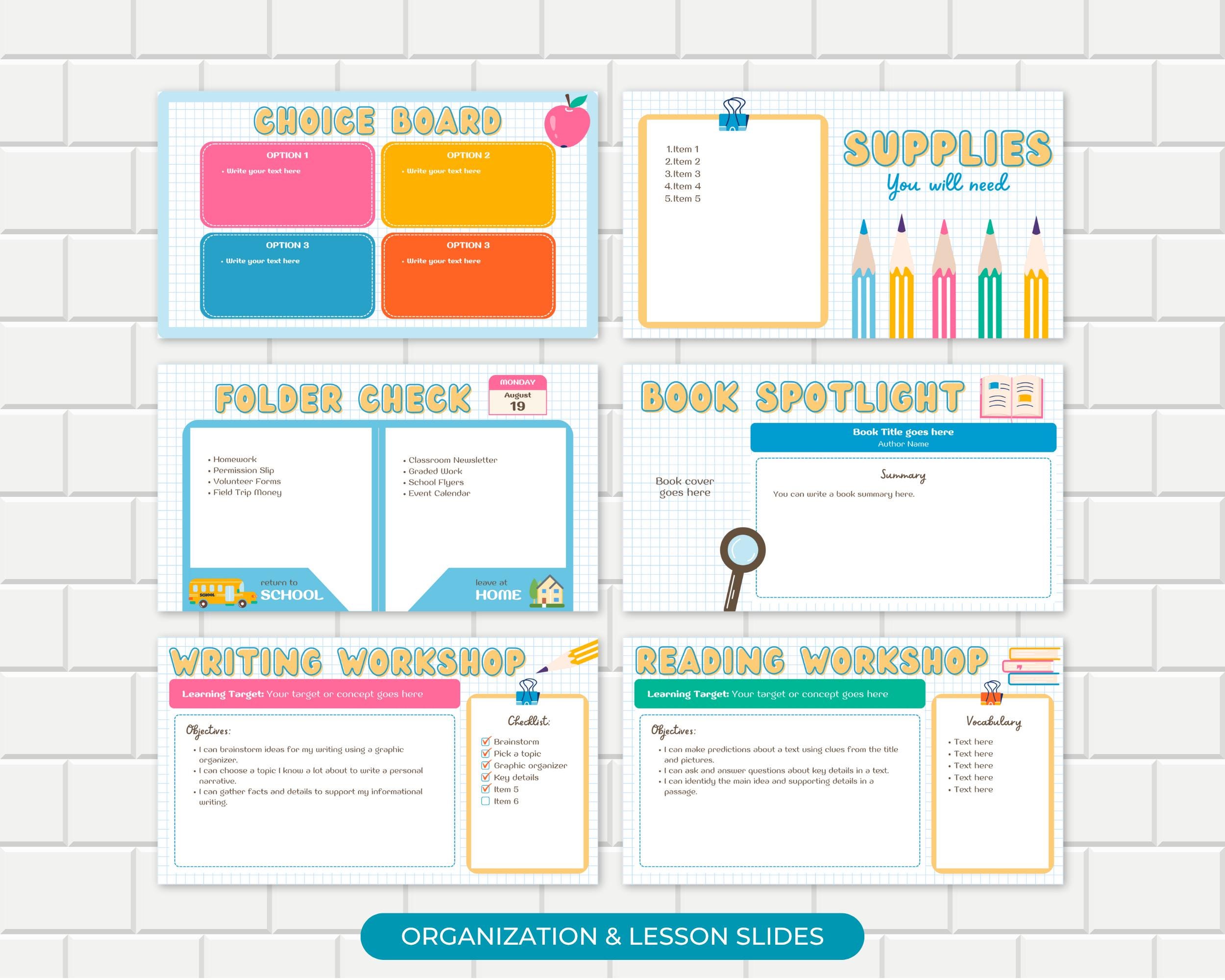 Classroom Daily Slides, Class Slide Deck, School Teacher Powerpoint ...