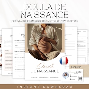 FRENCH (Française) - Doula Intake Forms Bundle for New Clients, Client Intake Forms, New Client Bundle for Birth Doulas, Birth Doula Intake