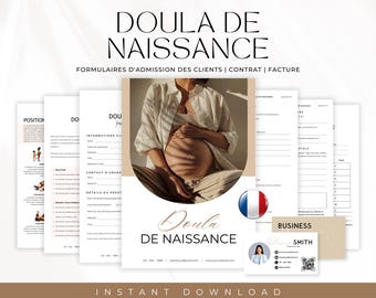 FRANCESE (Française) - Pacchetto di moduli di ammissione per doula per nuove clienti, moduli di ammissione clienti, pacchetto per nuove clienti per doule del parto, ammissione doula del parto