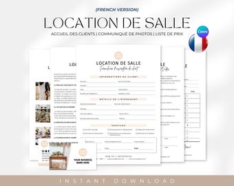 FRENCH VERSION Venue Rental Forms Bundle, Wedding Venue Contract, Event Center Service Agreement, Event Hosting Client Intake, Venue Package