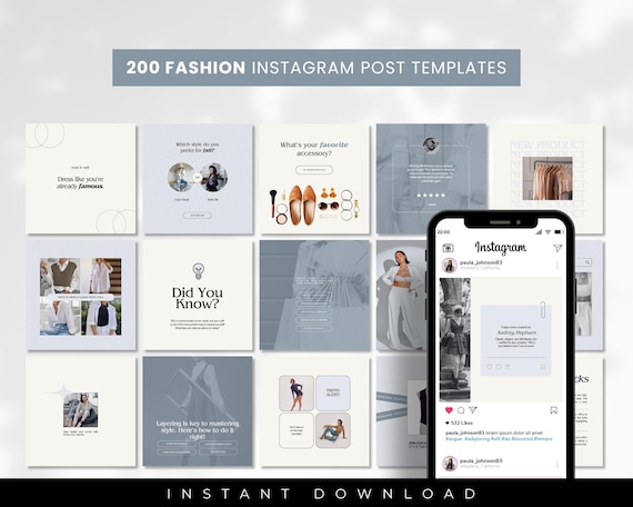 Modelli di post Instagram per e-commerce di moda Canva, Instagram
