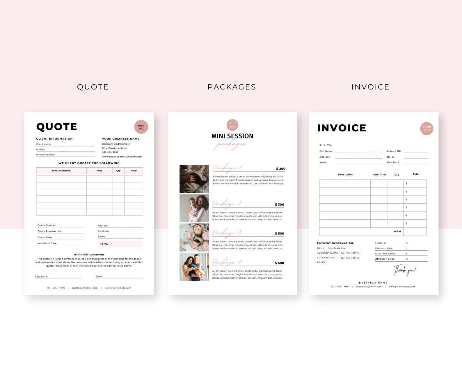 Editable Mini Session Photography Contract Template. Mini Session ...