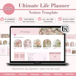Ultimate Notion Planner Pre-made Template, The Ultimate Notion Planner, Notion Planner, Life Notion Planner, Aesthetic Notion Planner