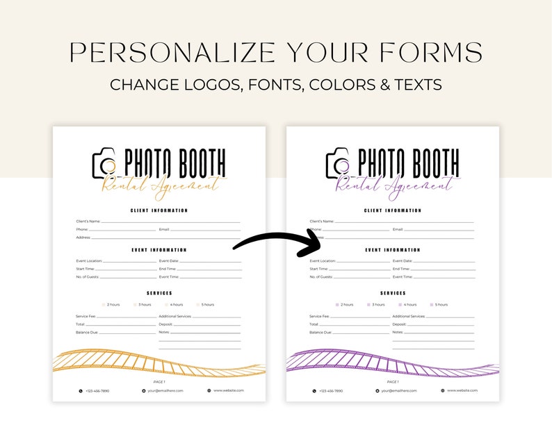 Editable Photo Booth Rental Agreement Template | Photo Booth Contract ...