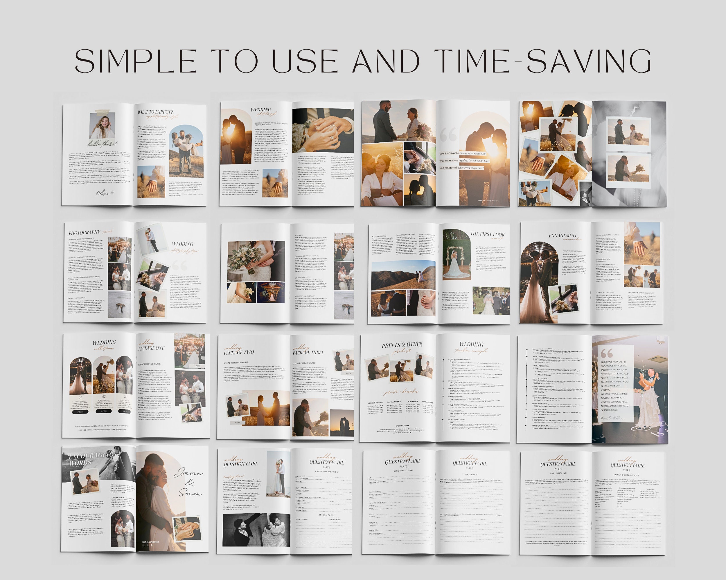 Wedding Photography Welcome Guide | Pricing Guide Template ...