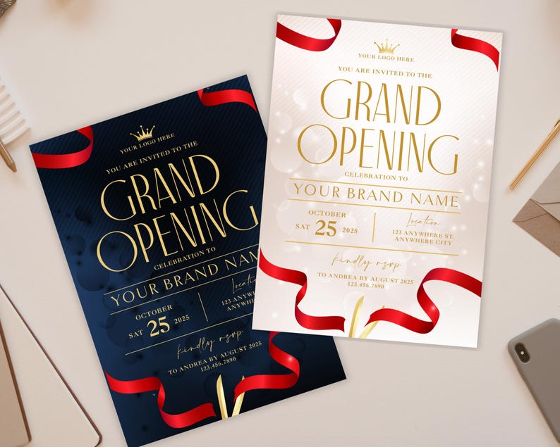 Grand Opening Flyer Template, Business Launch Flyer Poster Invitation ...