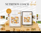 Nutrition Coach E-book Template, Ebook Recipe Tempate, Health Coach, Food Diary, Nutrition Planner, Health Nutrition Planner, Canva Template