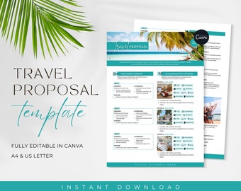 Travel Agent Proposal Template, Travel Advisor Marketing Forms, New Client Forms, Small Business Marketing Kit, Digital Download Editable.