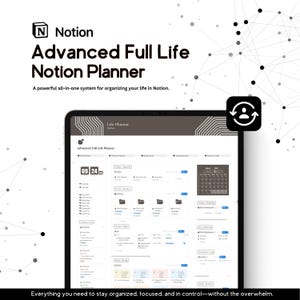 Notion Ultimate Life Planner Template, Full Life Second Brain Database