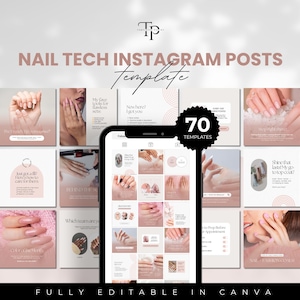 70 Nail Artist Instagram Posts, Social Media Posts For Nail Tech & Artists, Nail Tech IG Marketing, Aesthetic Nails, Gel Nails, Extensions