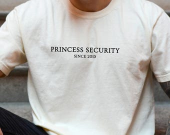 Custom Comfort Colors Princess Security Shirt, Dad Birthday Gift From Daughter, Father's Day TShirt, Personalized Daddy Daughter Trip Tee