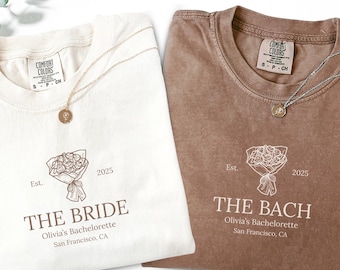 Comfort Colors Bachelorette Trip T-Shirt, Custom Bridesmaid Tee, Bride Squad Matching Shirts, Bach Party Shirt, Wedding Bridal Party Gift