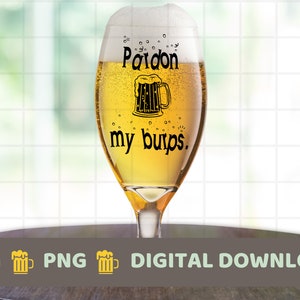 Alkohol SVG und PNG - Bier - 'Pardon My Burps' Drunken Font Design für Crafty Cheers!