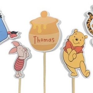 Personalised Winnie The Pooh cake topper kids birthday