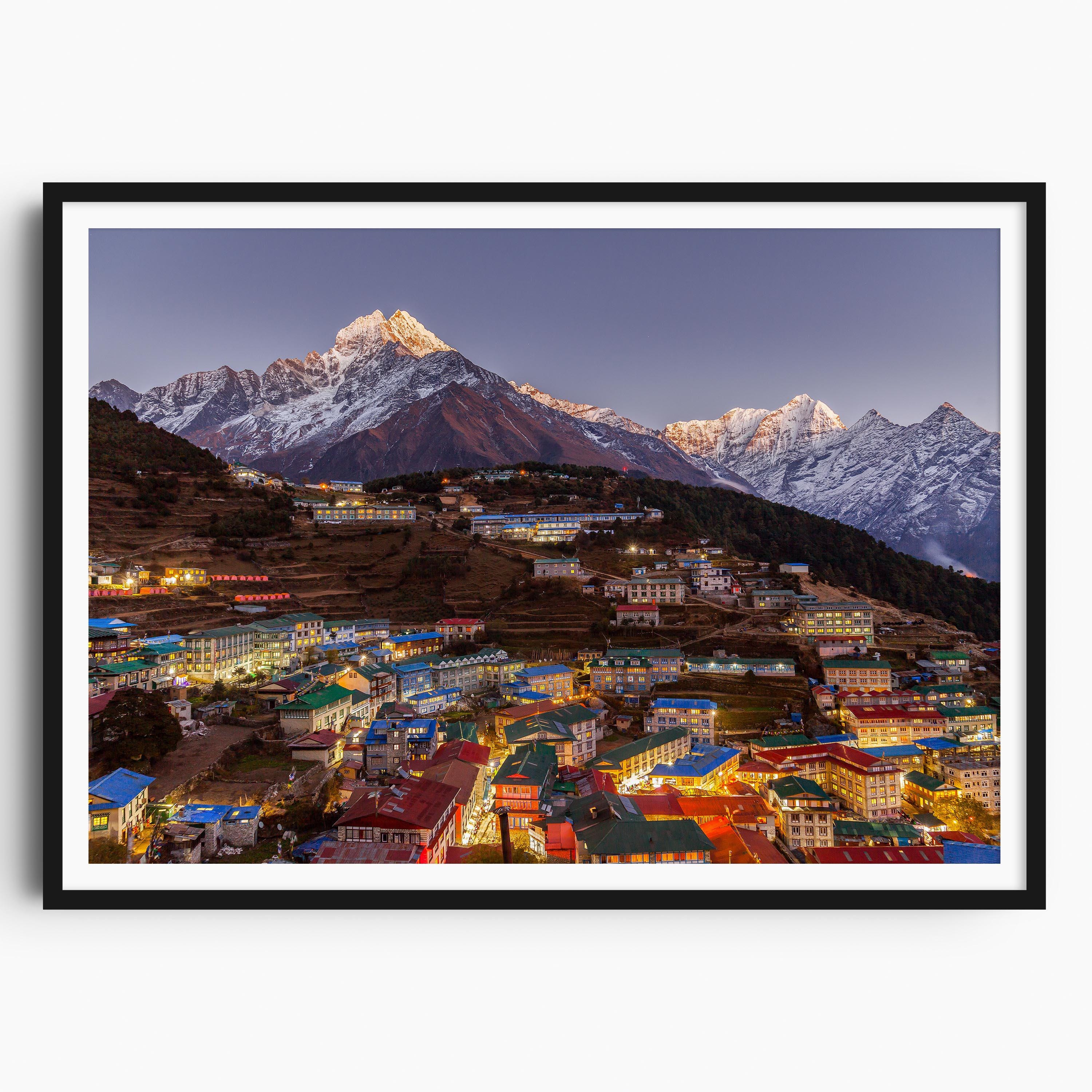 Namche Bazaar Photo Print, Everest Trek Art, Himalayan Wall Art