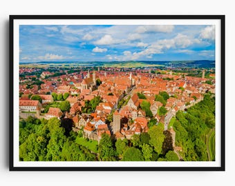 Rothenburg ob der Tauber Print, Medieval Germany Photo, Old Town Wall Art, Bavarian Travel Photography