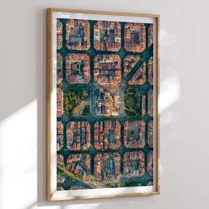 Aerial Barcelona Cityscape Fine Art Photography Print, Sagrada Família and Eixample Architecture Wall Art, Iconic Spain Decor