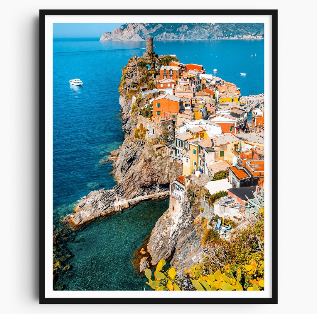 Cinque Terre Photo Print, Vernazza Village Wall Art, Italy Coastal ...