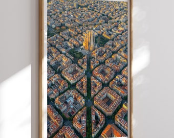 Barcelona Travel Print No 4, Barcelona Wall Art, Barcelona Poster, Spain, Printable City Poster, Digital Download, Barcelona Photo